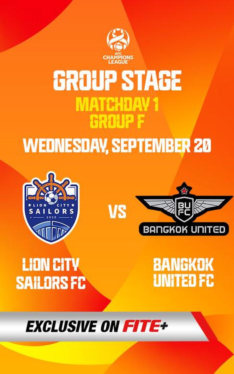 ▷ AFC Champions League 2023/24: Lion City Sailors FC vs Bangkok